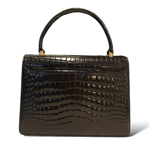GUCCI Vintage SUPER RARE Crocodile Top Handle STUNNING Bag - Picture 7 of 16